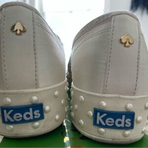 KEDS x Kate Spade Triple Decker Pearl Slip On Platform Sneakers Size 8.5
